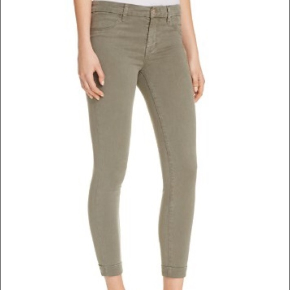 J BRAND Cuffed Sateen Jeans